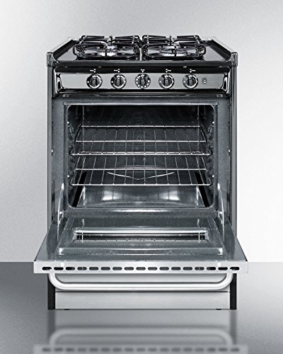 24" Wide Slide-In Gas Range with Stainless Doors & Sealed Burners N2