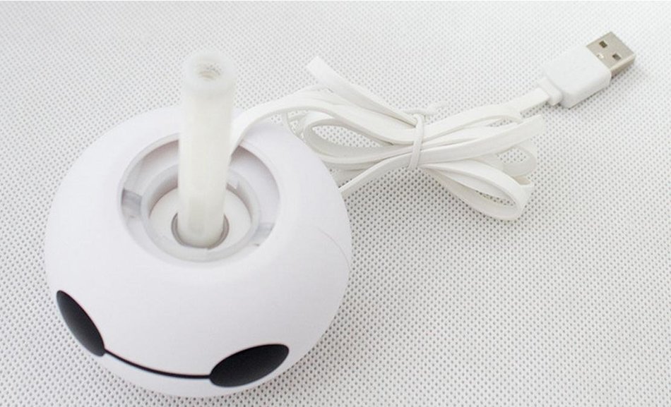 HICBOX &reg; Cute mini car usb aroma diffuser car air purifier humidifier home office (white)