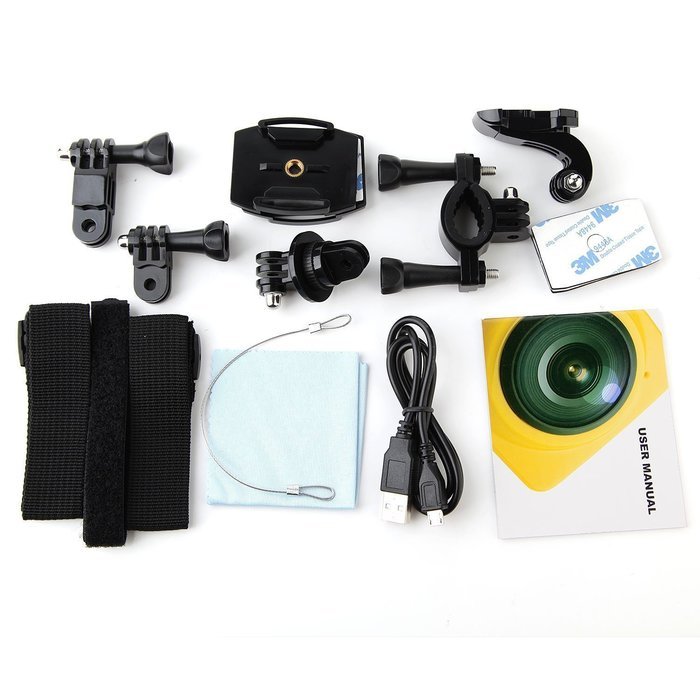 Glopro Cube 360 WiFi 360 Degree Wide Angle Action Camera Sports Cam Recorder with Standard 1/4 Screw Interface... N3