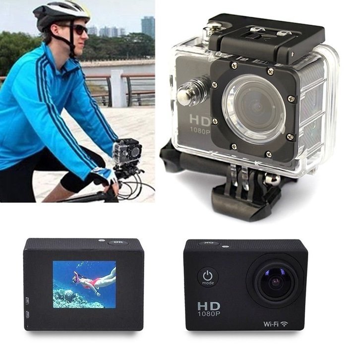 Legazone&reg; Newest 2015 Black 2.0" WIFI Action Camera Diving 30M 12MP 1080P Full HD 170&deg;Wide Angle Lens Waterproof...