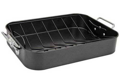 Alpine Cuisine Roasting Pan with Rack - 16 inch