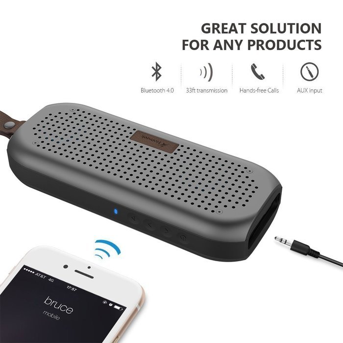 Honstek&nbsp;K5 Portable Wireless 4.0 Bluetooth Speaker, Compact Lightweight Waterproof Outdoor Speaker with Dual Driver... N5