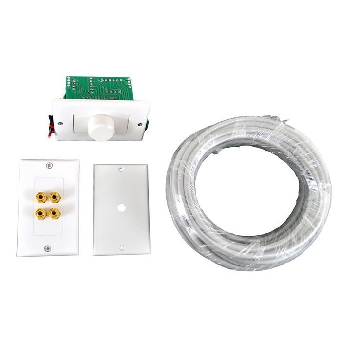 Pyle Home PHSKIT8 300-Watt 8-Inch Dual In-Ceiling Speaker /Volume Control/Speaker Wall Plate/Wiring Combo Speaker... N2