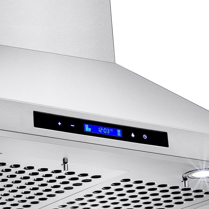 Golden Vantage 30" Island Mount Stainless Steel Touch Screen LED Display Control Powerful Kitchen Cooking Fan... N5