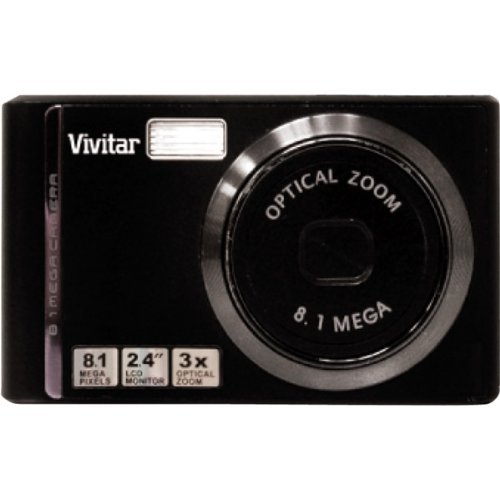 Vivitar ViviCam 8225 - Digital camera - compact - 8.1 Mpix - supported memory: SD, SDHC - Black