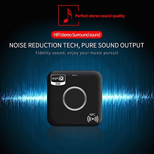 NFC Wireless Bluetooth 4.1 Speaker Hands Free Call adapter Car CSR APTX Wireless Audio Receiver Stereo Two Audio... N2