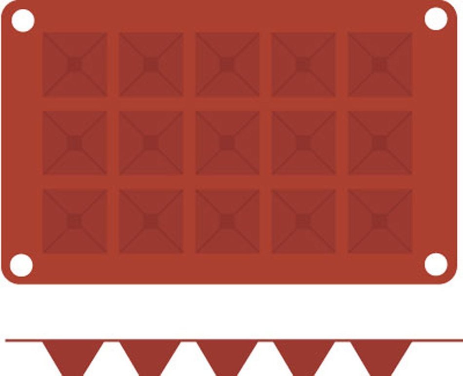 Pavoni Orange Non-Stick 15 Pyramids