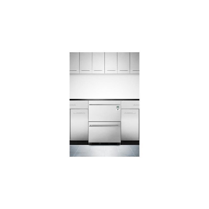 Summit SP6DS2D7MEDADA: ADA compliant commercially approved two-drawer refrigerator in stainless steel for built-in... N2