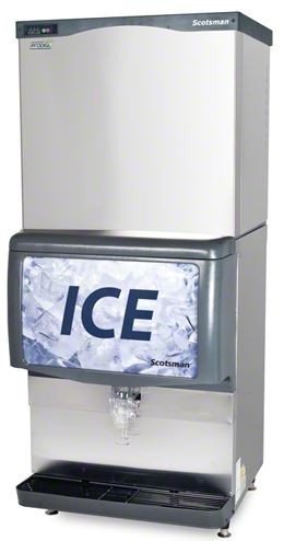 Scotsman C0830SA-3A_ID250B_KBT44 905 Lb Air-Cooled Small Cube Ice Machine w/ Ice Dispenser