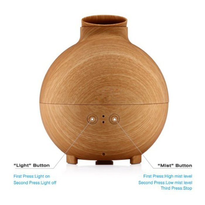 IREALIST Floureon Essential Oil Aroma Diffuser Ultrasonic Humidifier Air Mist Aromatherapy Purifier Wood grain... N6