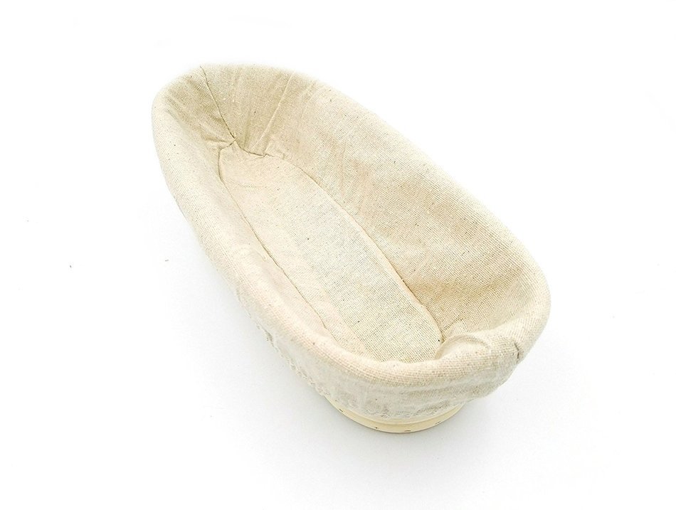 Boseen Oval Shaped Banneton Bread Dough Proofing Rising Rattan Basket & Liner Combo( 12 inches)