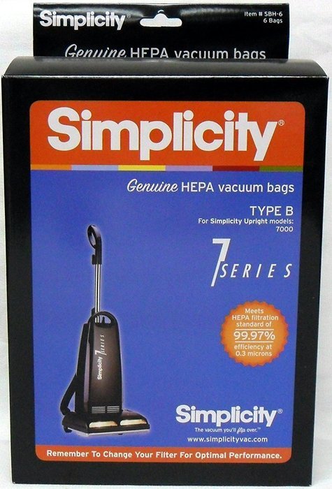 Simplicity Riccar Type B Hepa Vacuum Cleaner Bags