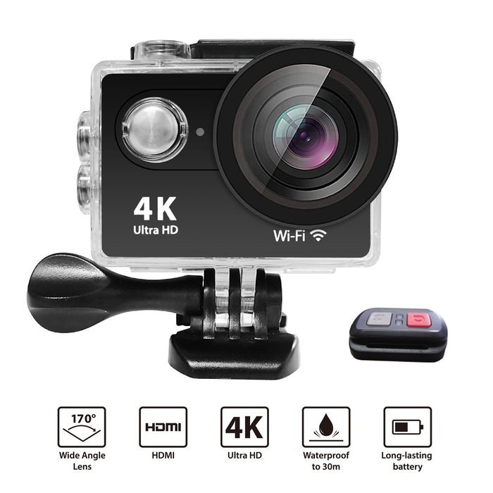 Ufinetec ACH9R 4K Action camera Ultra HD Waterproof DV Camcorder 2.0-inch LCD With 2.4G Remote Control 170 Degree...