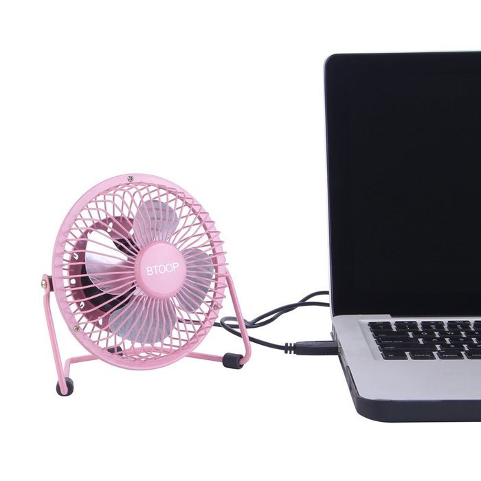 BTOOP 4 Inch Mini USB Desk Fan - Small - Black