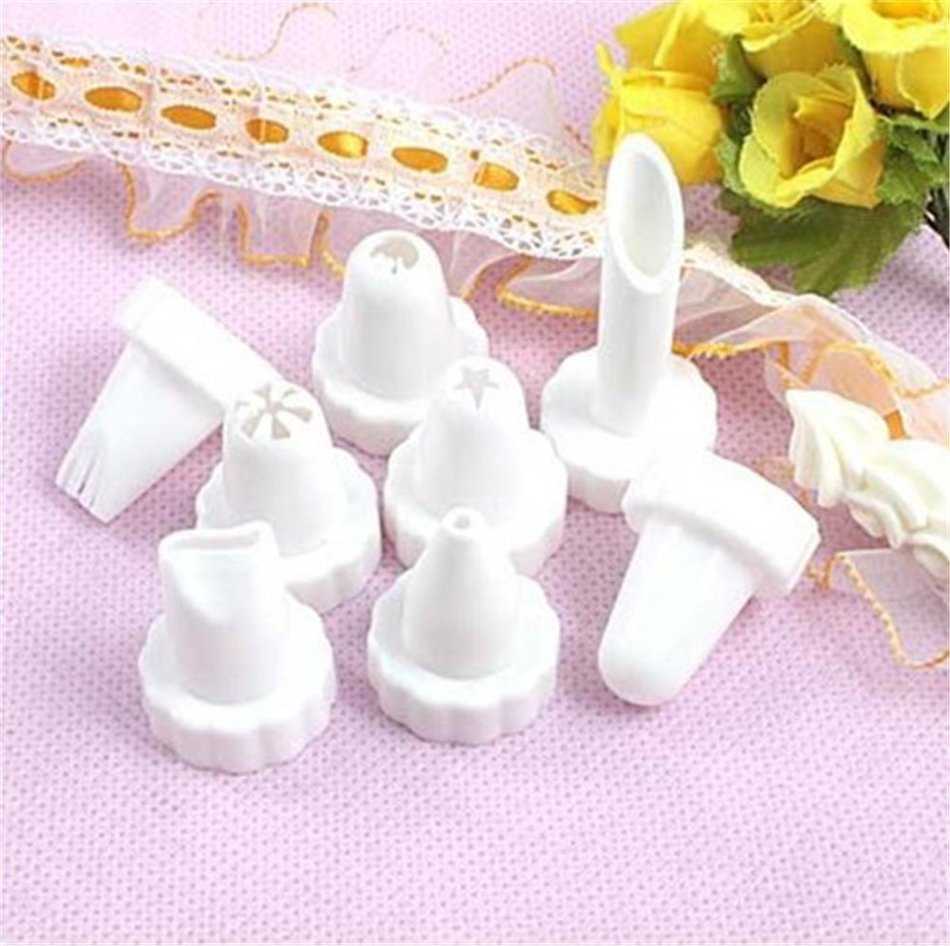 Bestwishes2u 8pcs Cream crowded flower，Mini Cake Decorating Kit N2