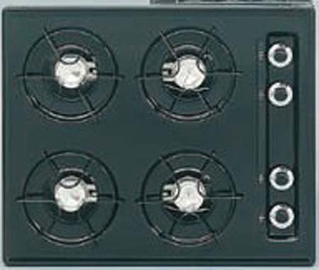 SUMMIT TTL033 24 Gas Cooktop 4 Open Burners, Electronic Ignition: Black