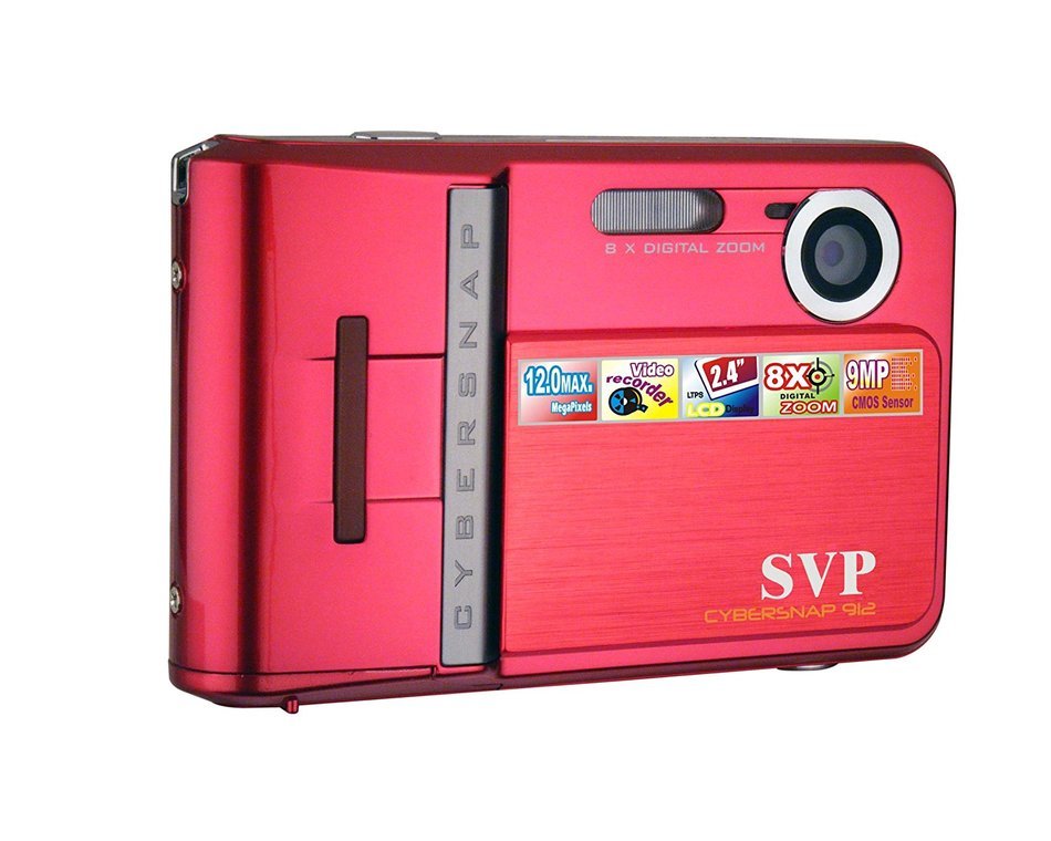 SVP NEW Cybersnap 912 Red(with 8GB included) 9MP Red Digital Camera+ Video Recorder+8X Zoom~ UltraSlim (8GB Included)