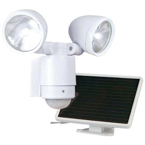 New MAXSA INNOVATIONS 44418 Bright Dual-Head Solar Security Light (White)