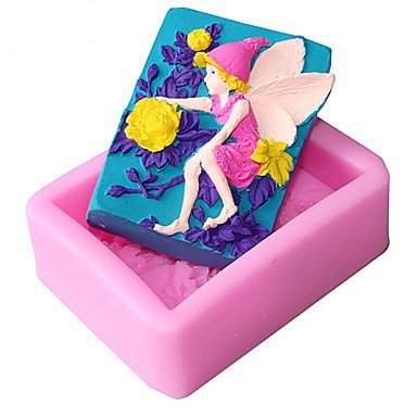 Sher Angel Shaped Soap Molds Mooncake Mould Fondant Cake Chocolate Silicone Mold, Decoration Tools Bakeware N2