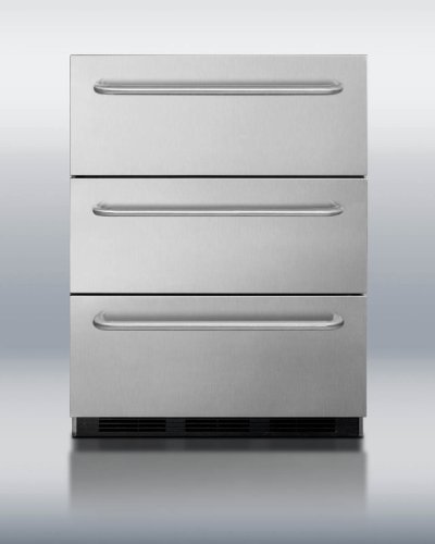 Summit SP6DSSTB7ADA 24" 5.4 cu.ft. Commercially Approved Triple Drawer Refrigerator with Fan Cooled Compressor... N3