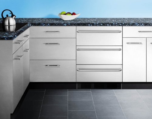 Summit SP6DSSTB7ADA 24" 5.4 cu.ft. Commercially Approved Triple Drawer Refrigerator with Fan Cooled Compressor... N4