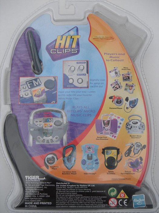 Hit Clips FM Boombox Player W/Britney Spears &ldquo;Overprotected&rdquo; Hit Clip (2001 Tiger Electronics)