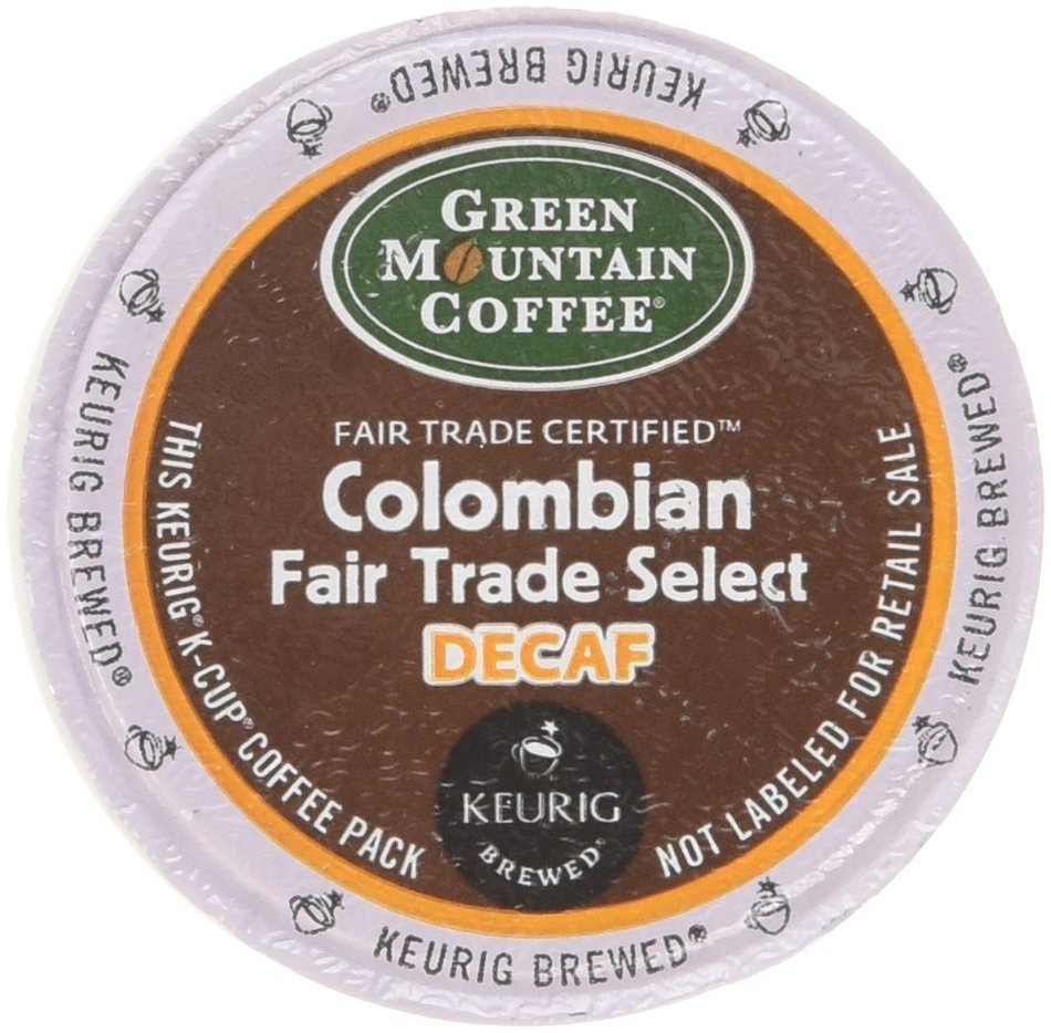 Green Mountain Columbian Fair Trade Select Medium Roast Decaf Coffee Keurig K-Cup, 36 Count