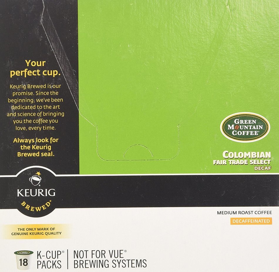 Green Mountain Columbian Fair Trade Select Medium Roast Decaf Coffee Keurig K-Cup, 36 Count N2