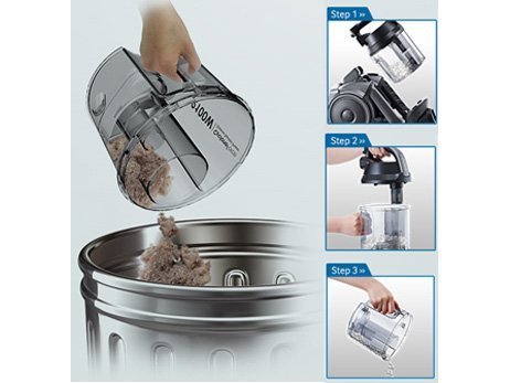 Samsung MotionSync Bagless Canister Vacuum with Power Brush- Silver N4