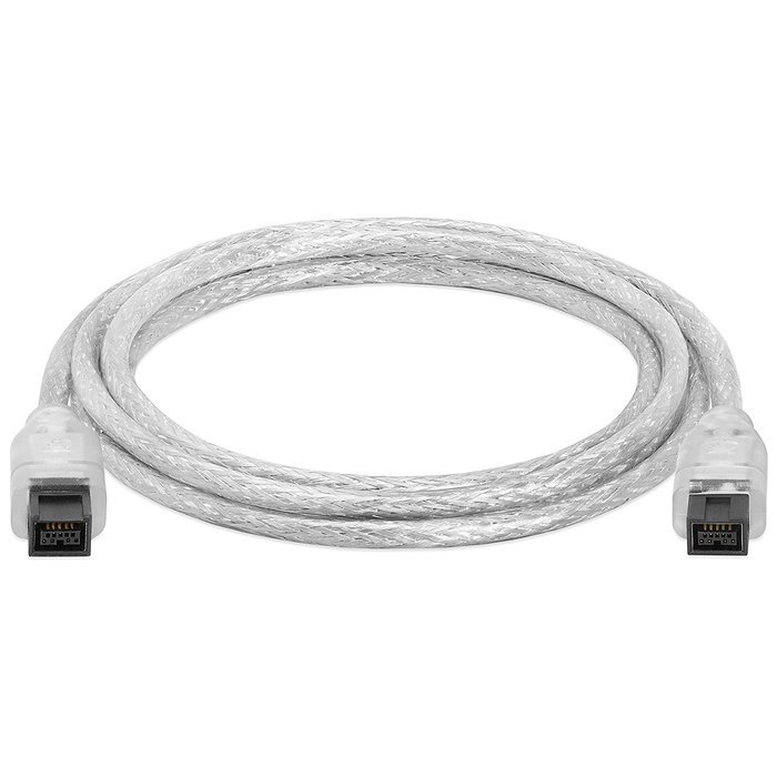 Cmple - 9 PIN/ 9PIN BETA FireWire 800 - FireWire 800 Cable - 6FT, CLEAR N2