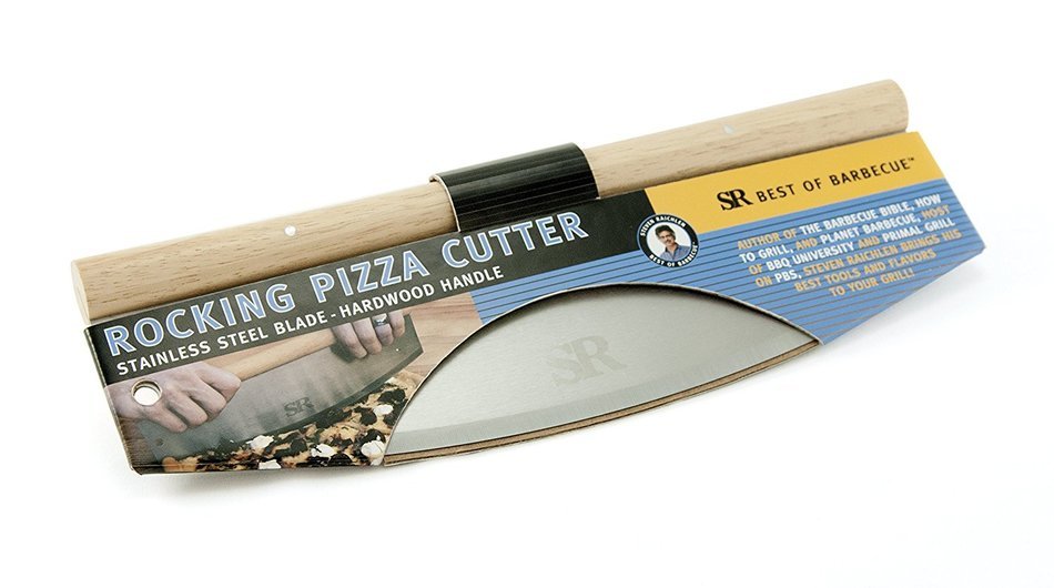 Steven Raichlen Best of Barbecue Wood Handled Rocking Pizza Cutter - SR8170
