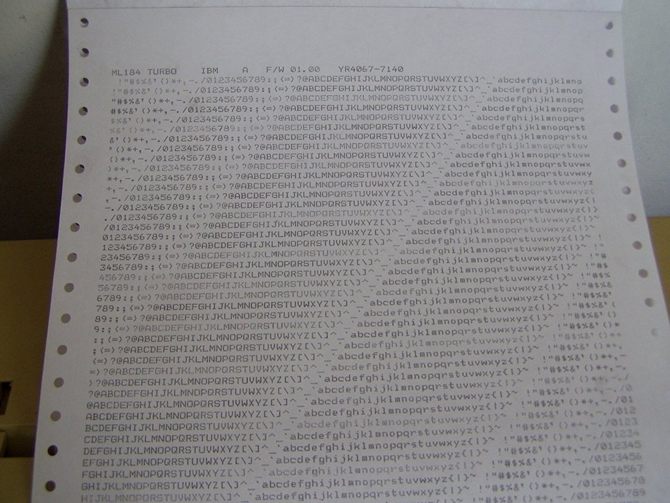 Okidata Microline 184 Turbo 9 Pin Printer With Test Print