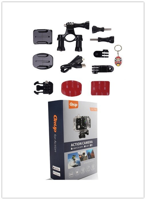Boblov Gitup Git2 16M Ultra 2K 30fps Novatek 96660 1080P WiFi DV Action Sports Helemet Camera+ 18 in 1 Accessories N4