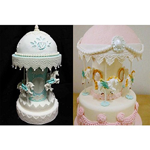Genenic Baking Tool Sugarcraft Fondant Cake Decorating Mold Carousel Horse Mould N2