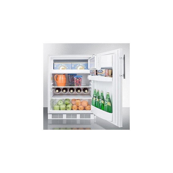 SUMMIT Built-In Undercounter Refrigerator-Freezer - White -CT661BI CT6 N3
