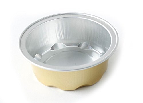 KEISEN 2 4/5" mini Disposable Aluminum Foil Cups 50ml for Muffin Cupcake Baking Bake Utility Ramekin Cup 100/PK