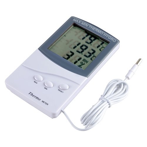 Everydaysource LCD Large Screen Digital Indoor Outdoor Centigrade to Fahrenheit Thermometer Hygrometer Meter with... N2