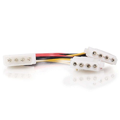 C2G / Cables To Go 03166 One 5.25 Inch to Two 5.25 Inch Internal Power Y-Cable, Multi-Color (6 Inch) N2