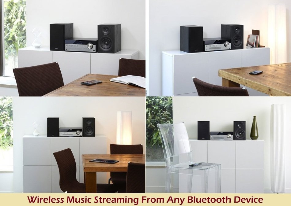 Sony Micro Hi-Fi Stereo Sound System with MP3 CD Player, FM Radio Tuner, 20 Preset Stations, Alarm Clock, Sleep... N6