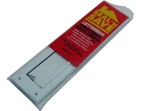 White letter box draught excluder with cover flap by seal n save