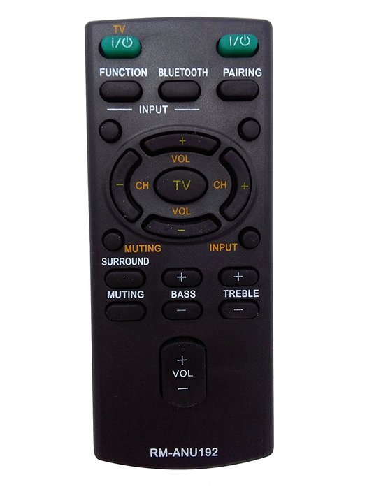 Vinabty New RM-ANU192 REMOTE Replaced For SONY Sound bar Remote Control RM-ANU192 SUB RM-ANU191 HT-CT60BT SA-CT60BT N3