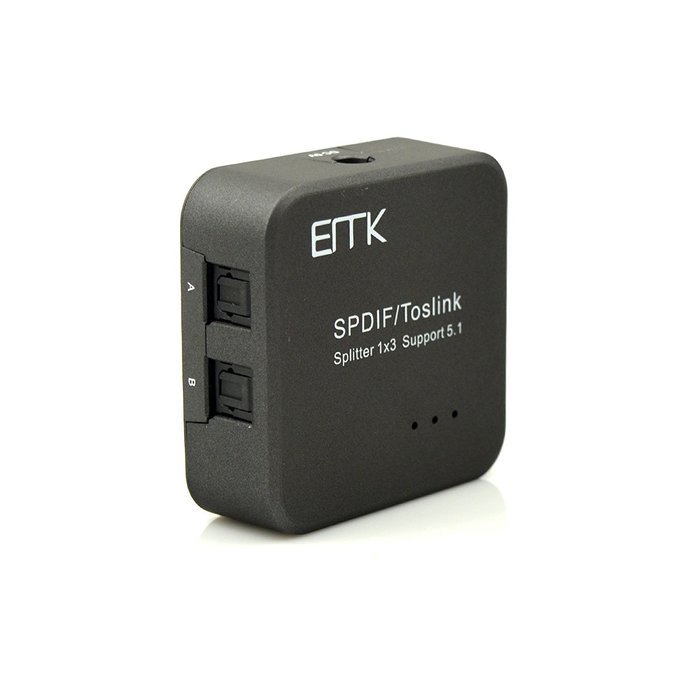 VONOTO 3 in 1 Toslink Fiber Optical Audio 1 to 3 output Adapter Switch Splitter 3 x 1 Selector Adapter Optic TOS... N2