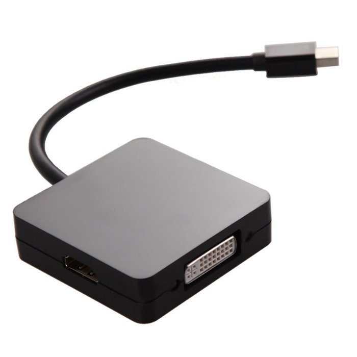 DOUBLETHREE 3 In 1 1080P Display Port DP to HDMI VGA DVI Adapter Converter Cable for MacBook N3