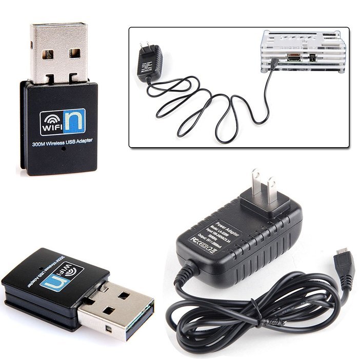Sliced Enclosure Clear Case, Wall Charger, Cooling Fan, HDMI Cable, Wifi USB Adapter, Hub... N3