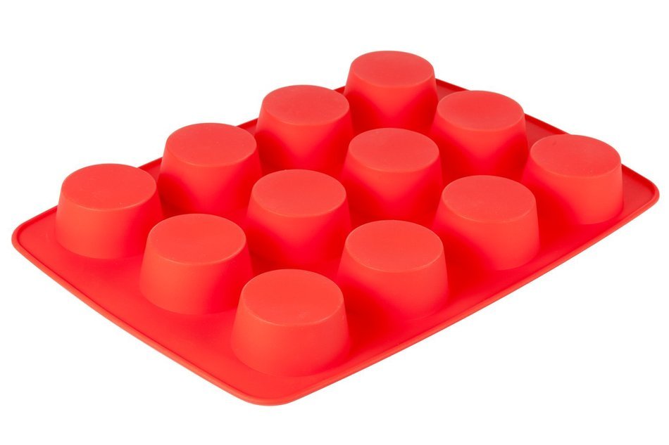 Chef's Star Silicone Pop Out Muffin and Cupcake Pan 12 Cup, Reusable, Non-Stick, Easy To Clean, Oven Dishwasher... N4