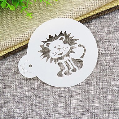 Sher Jungle Animals Cookie Stencil, Cupcake Stencil, Stencil for Cake Decorating, N4