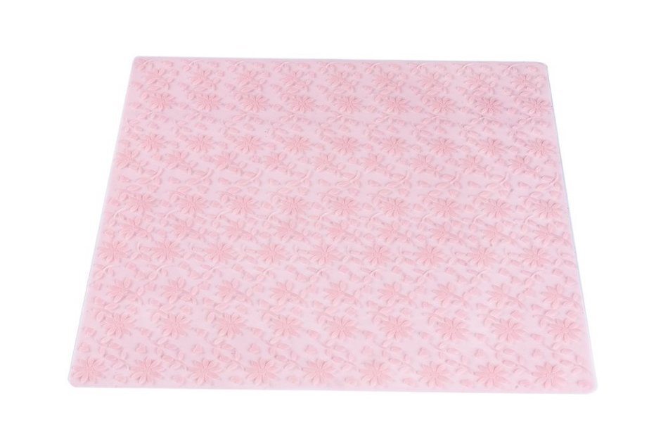 Food Grade Silicone Embossing Mat for Fondant Cake Tool Floral Print 20inch