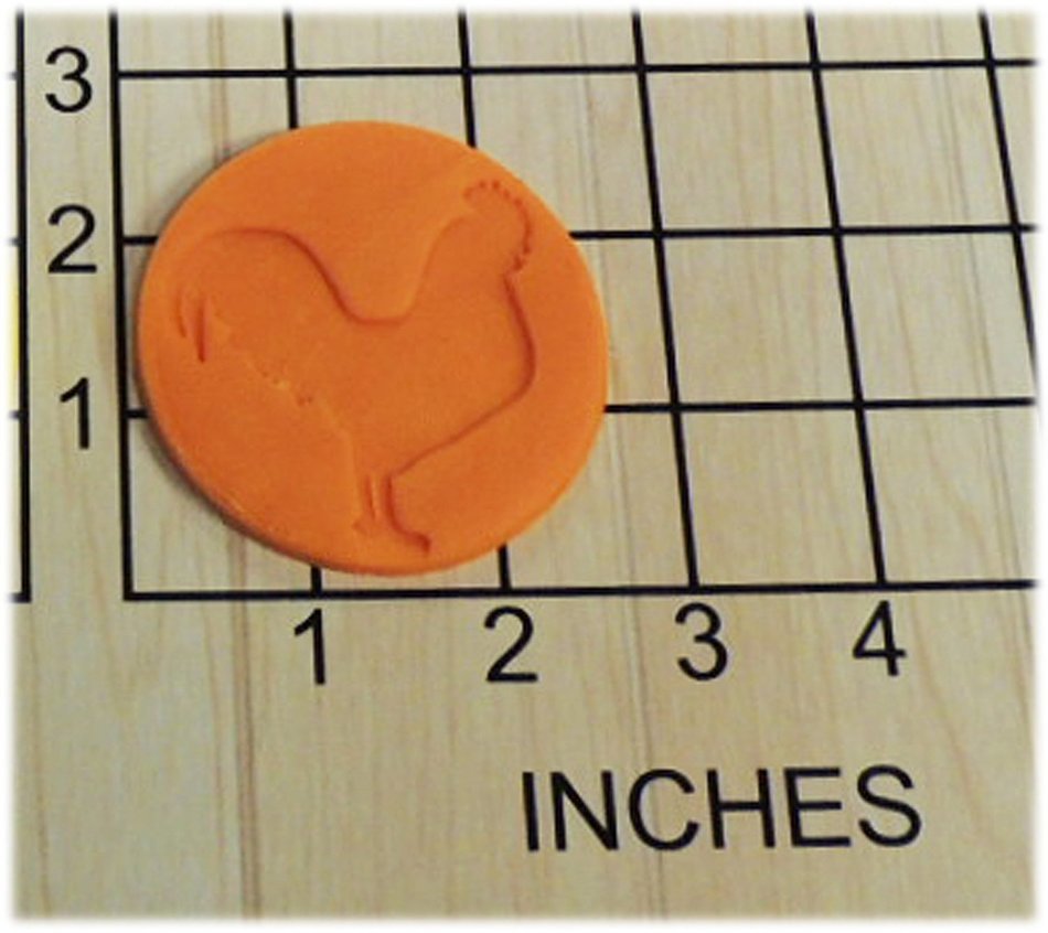 Farm Rooster Fondant Cookie Cutter and Stamp #1349