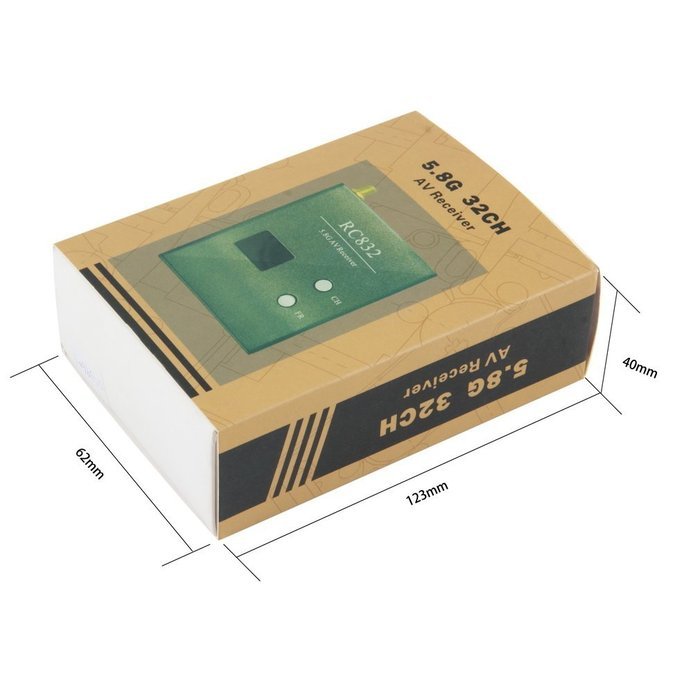 Ericoco 32Ch 600mw RC832 5.8G 3.5km Wireless AV Receiver Power Off Memory for FPV N3