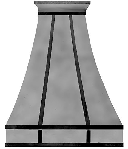 Zinc Hood Wall Mount (natural smooth, 54")